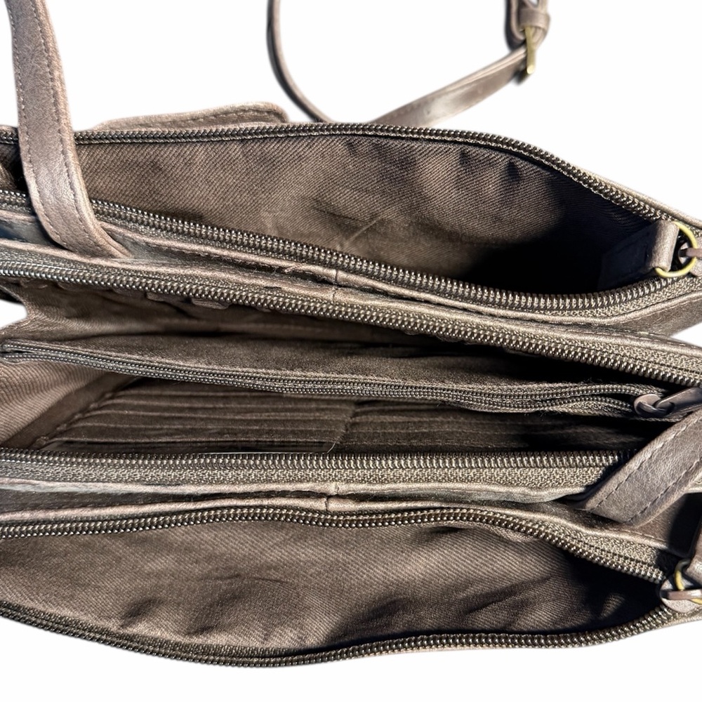 Dark Brown Crossbody Organizer Bag - Picture 6 of 6